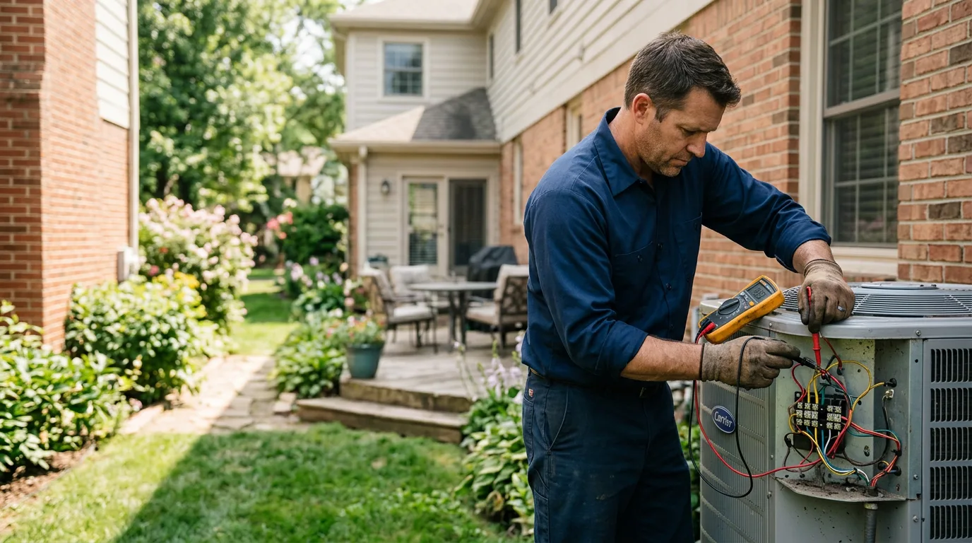 HVAC technician working near Utica, KY